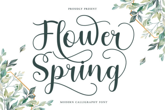 Flower Spring Font: Elegant Script for Editorial Design