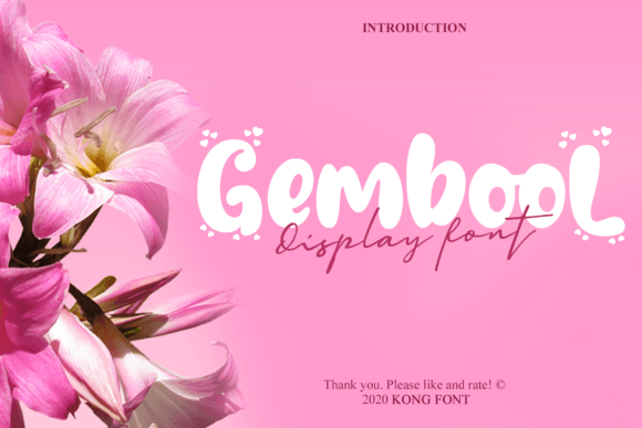 Gembool: A Playful Handwritten Font