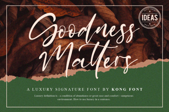 Goodness Matters Font Review