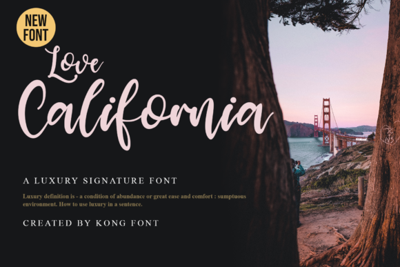 Love California Font for Web Design